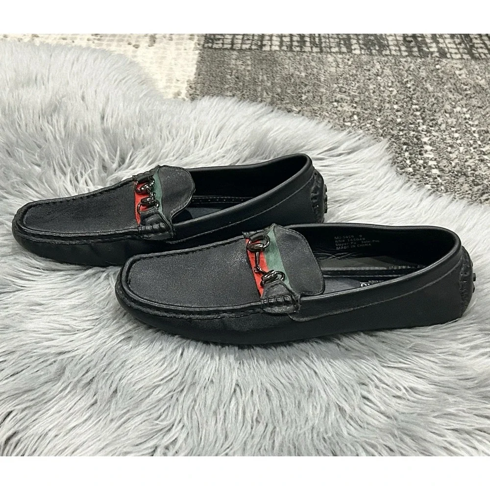 Moderno Italy Design Men's Horsebit & Black Loafers Size‎ 9